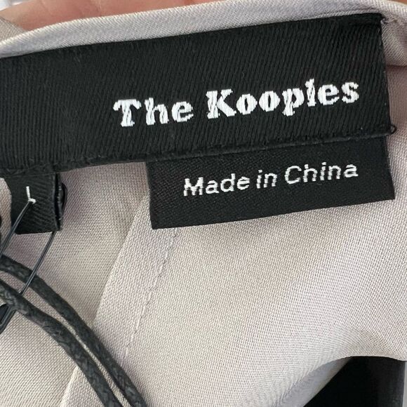 The KOOPLES Gray silk blouse size Large NWT - Picture 6 of 7